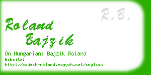 roland bajzik business card